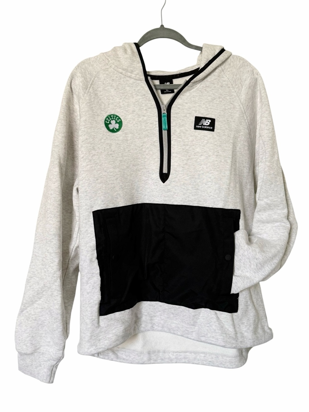New Balance X Boston Celtics Rare Light Gray and Black Sweatshirt Pullover